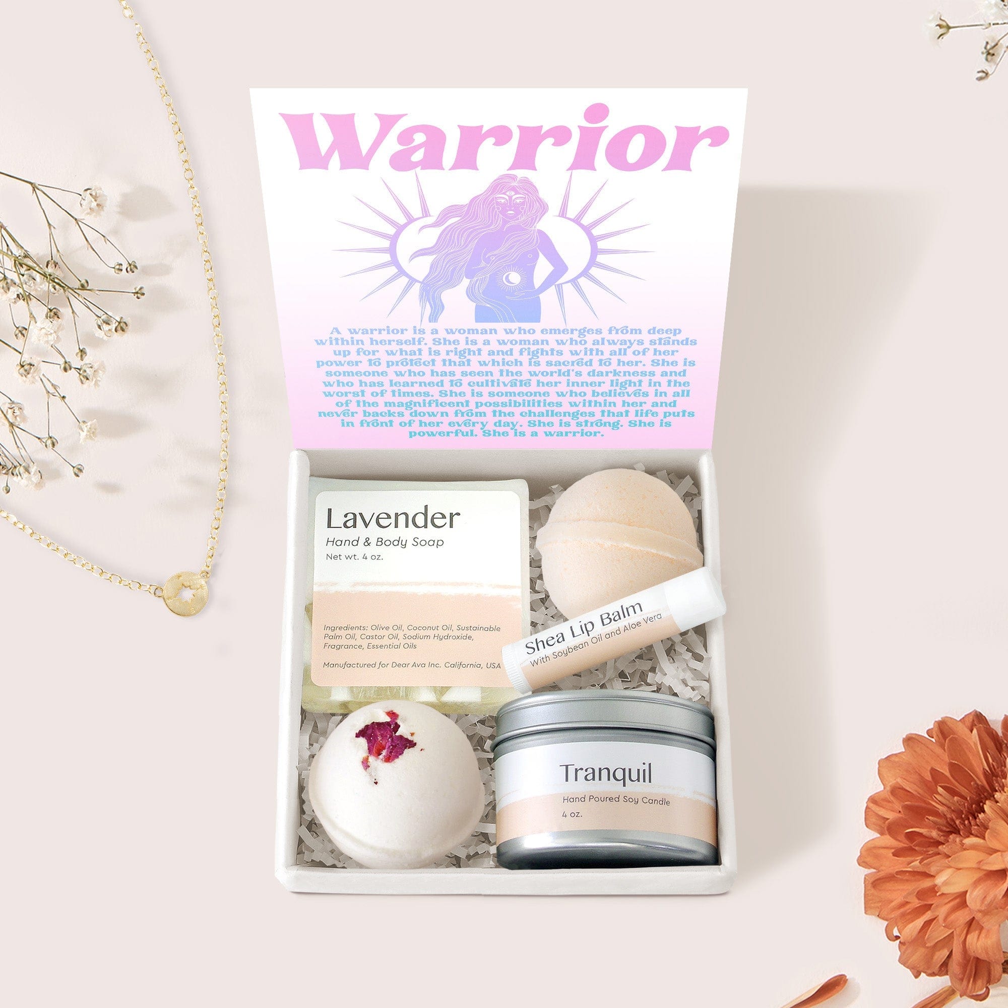 Warrior Compass Necklace Gift Box Set