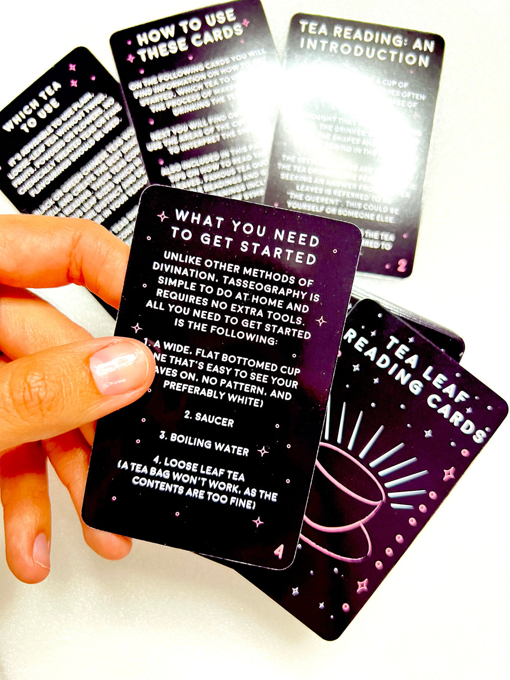 Tea Leaf Reading Cards ~ Set of 100 Cards to Learn how to read Tea Leafs