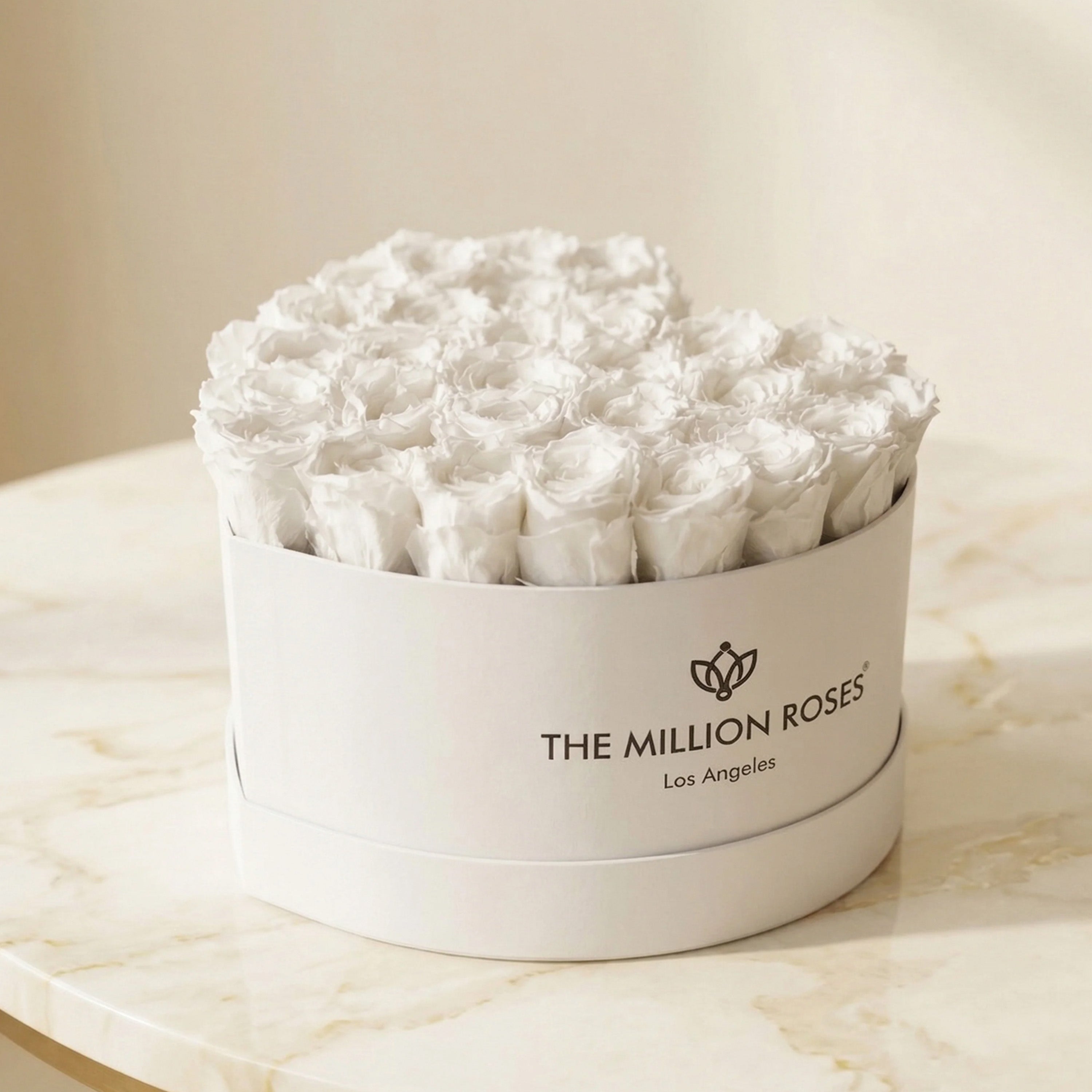 Heart White Box | White Roses