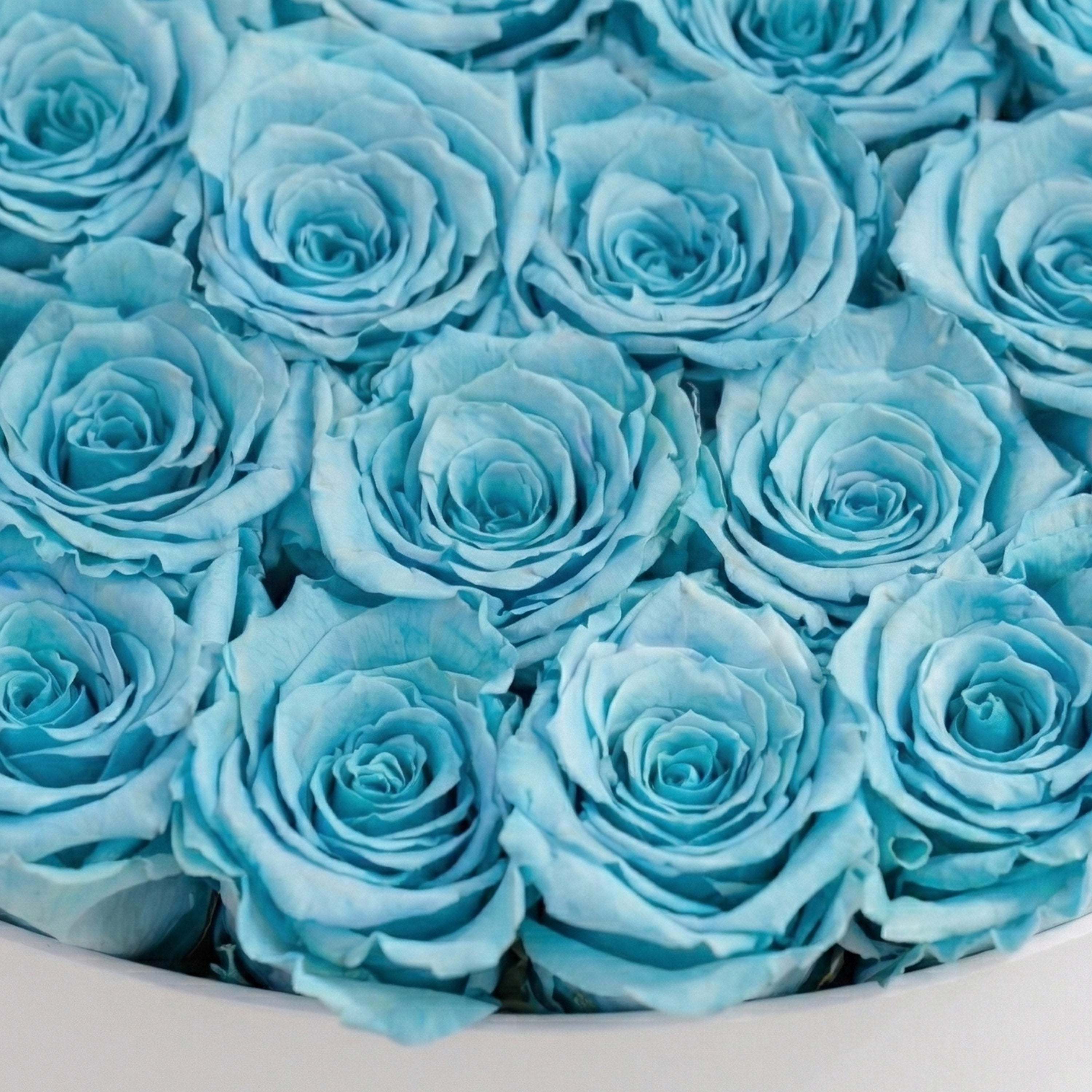 Heart White Box | Turquoise Roses