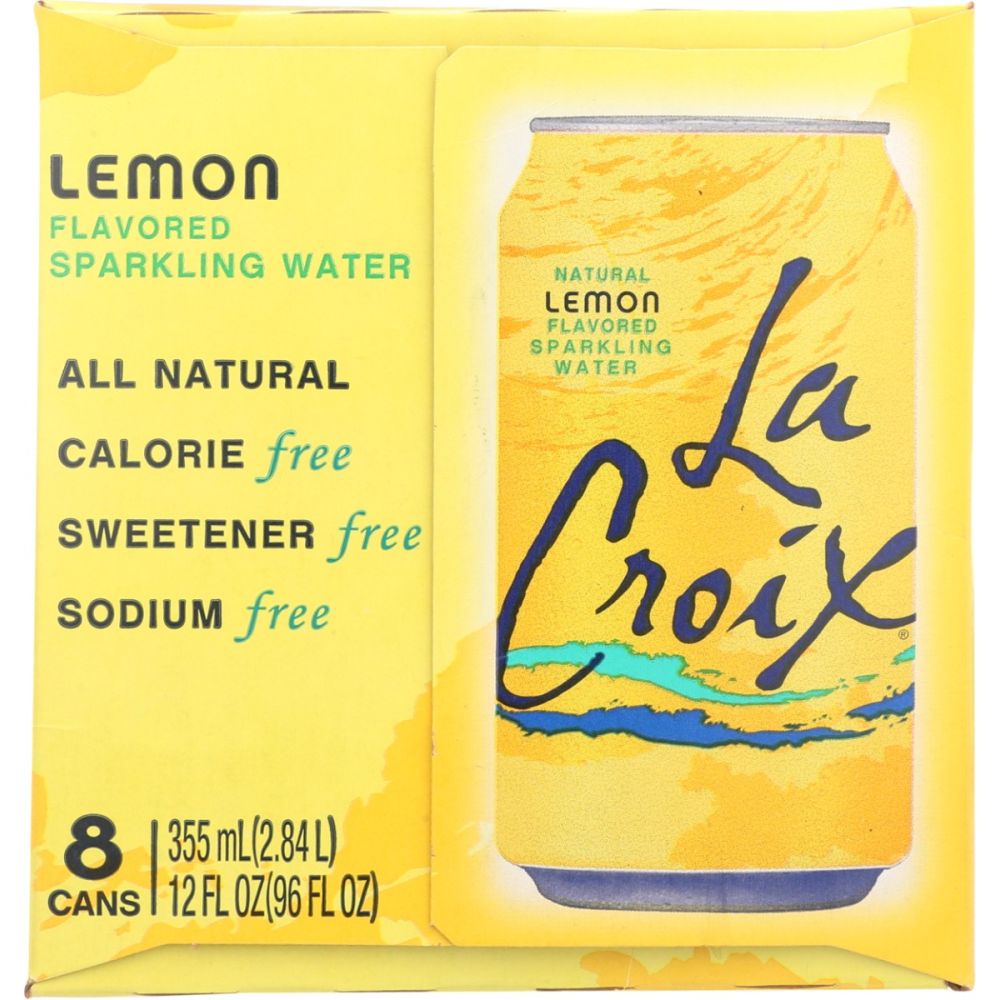 LA CROIX: Lemon Flavored Sparkling Water 8Pk, 96 fo